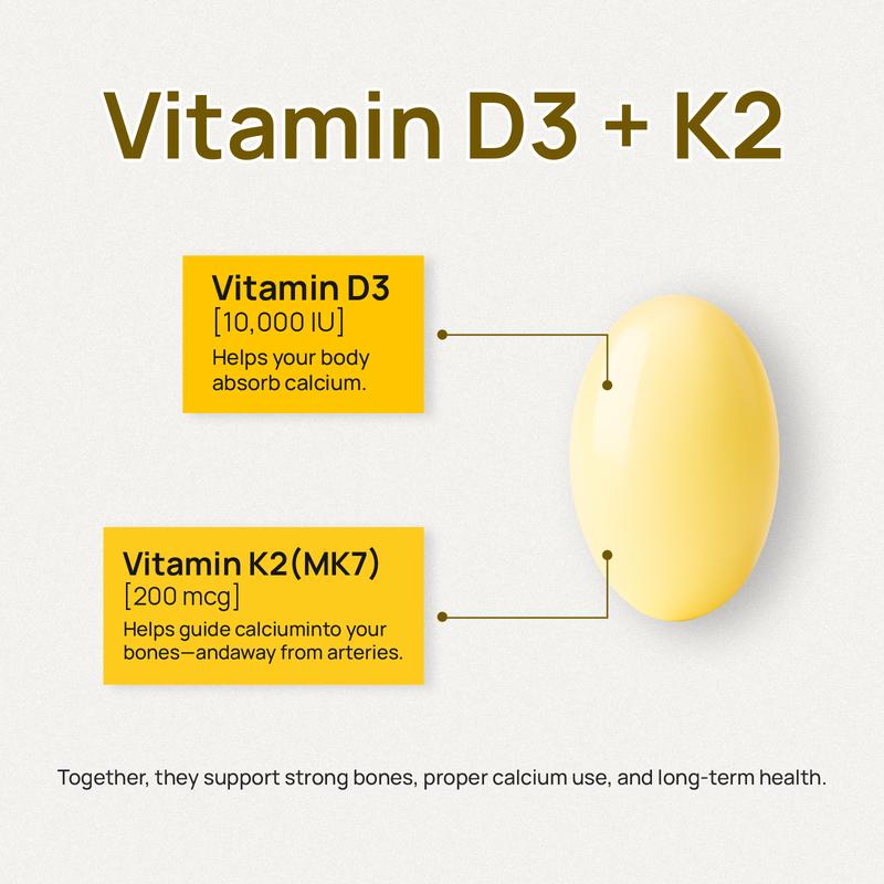 Selerb Vitamin D3 + K2 with Coconut Oil